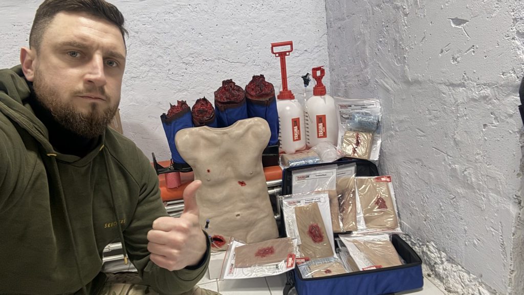 Haemorrhage control training Ukraine with TraumaSim equipment